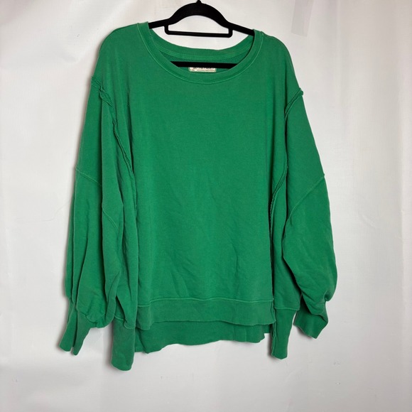 Free People Tops - NWT We The Free Free People Camden Jolly Rancher Green Oversized Sweatshirt L